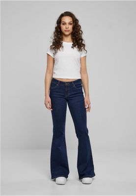 Women's flared jeans with a low waist