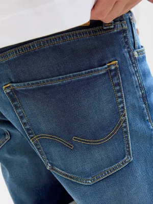 Icon moderna denimshorts med normal passform blå