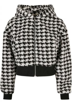 Ladies Short Oversized AOP Sherpa Jacket