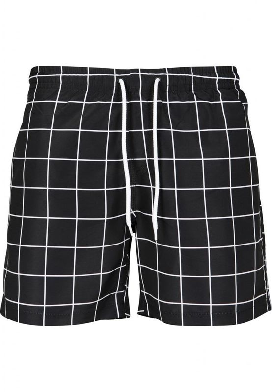 Black and white checkered swimwear men