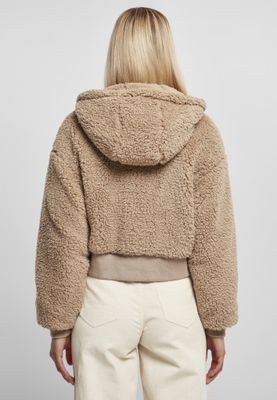 Short oversize teddy jacket