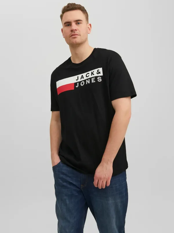 JACK & JONES Svart T-shirt PLAY Plus Size – Herr