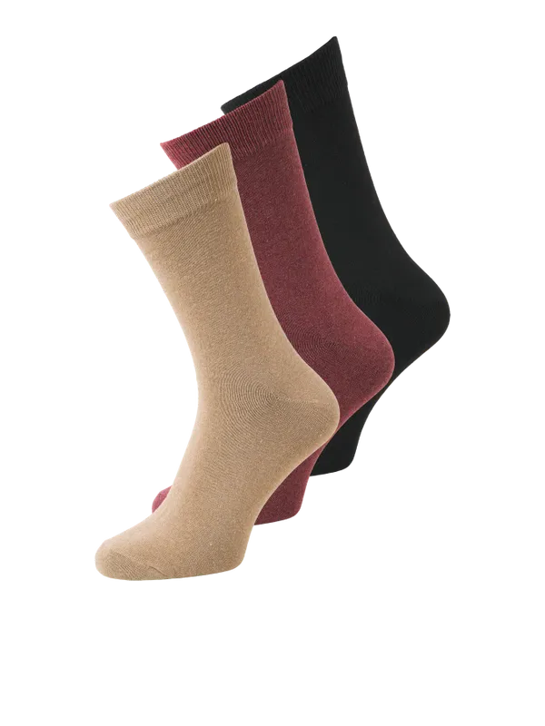 3-pack sportstrumpor – Tibetan Red, Bronze Mist & Black