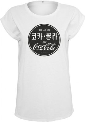Ladies top with Coca Cola print