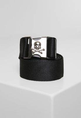 Canvas belt with skull