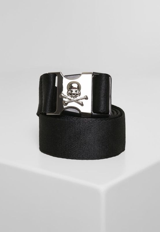 Canvas belt with skull