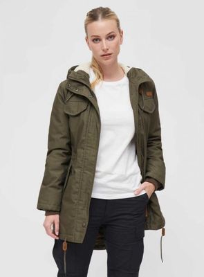 Marsh Lake Teddy Parka Olive - Ladies