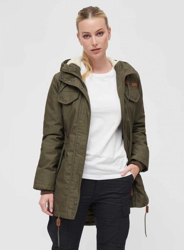 Marsh Lake Teddy Parka Oliven - Dæme