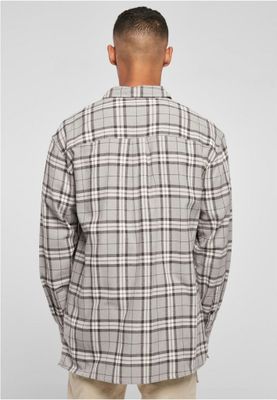 Long Oversized Grey Check Shirt