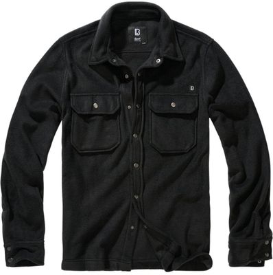 Black shirt jacket in fleece