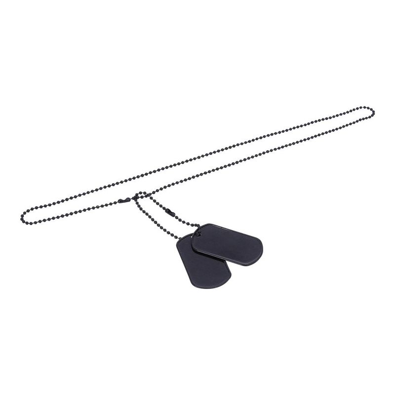 Dog tag neckless - black