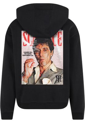 Scarface Magazine Cover Fluffy Huvtröja herr i svart