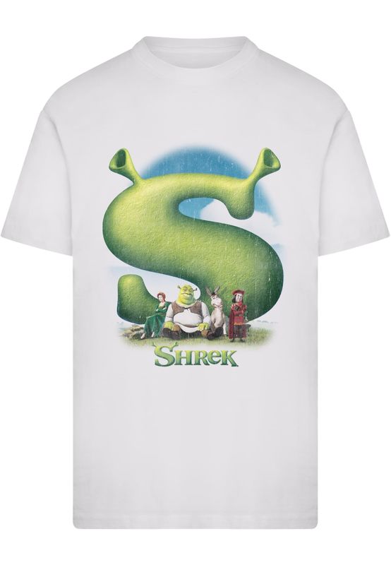 Shrek Distressed Poster T-shirt herr i vit