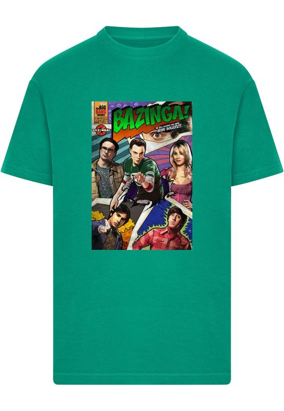 The Big Bang Theory Bazinga Magazine Cover T-shirt herr i skogsgrön