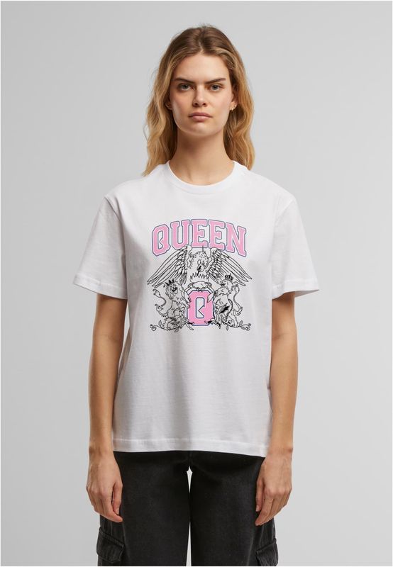 Queen Crest College Ladies T-shirt dam i vit