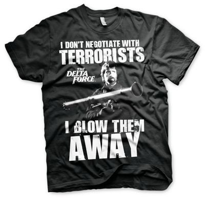 The Delta Force Chuck Norris I Blow Terrorists Away T-shirt herr i svart