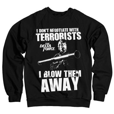 The Delta Force Chuck Norris I Blow Terrorists Away Sweat-shirt herr i svart