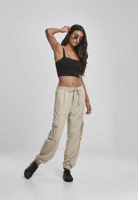 Cargo pants in viscose pond
