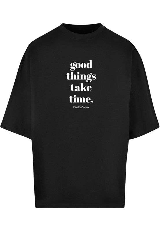 Good Things Take Time Huge T-shirt herr i svart