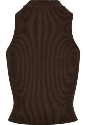 Ladies Short Rib Knit Turtleneck Top