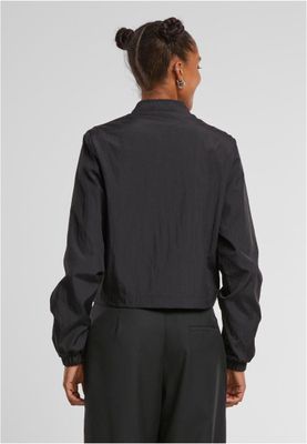 Kvinnors Kort Crinkle Nylon Jacka