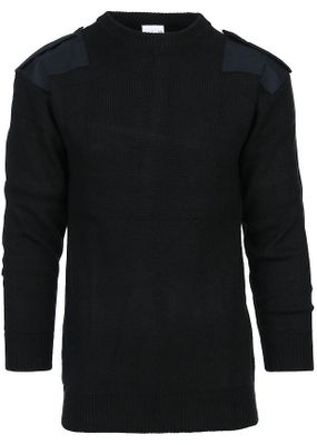 Knitted work shirt with shoulder flaps