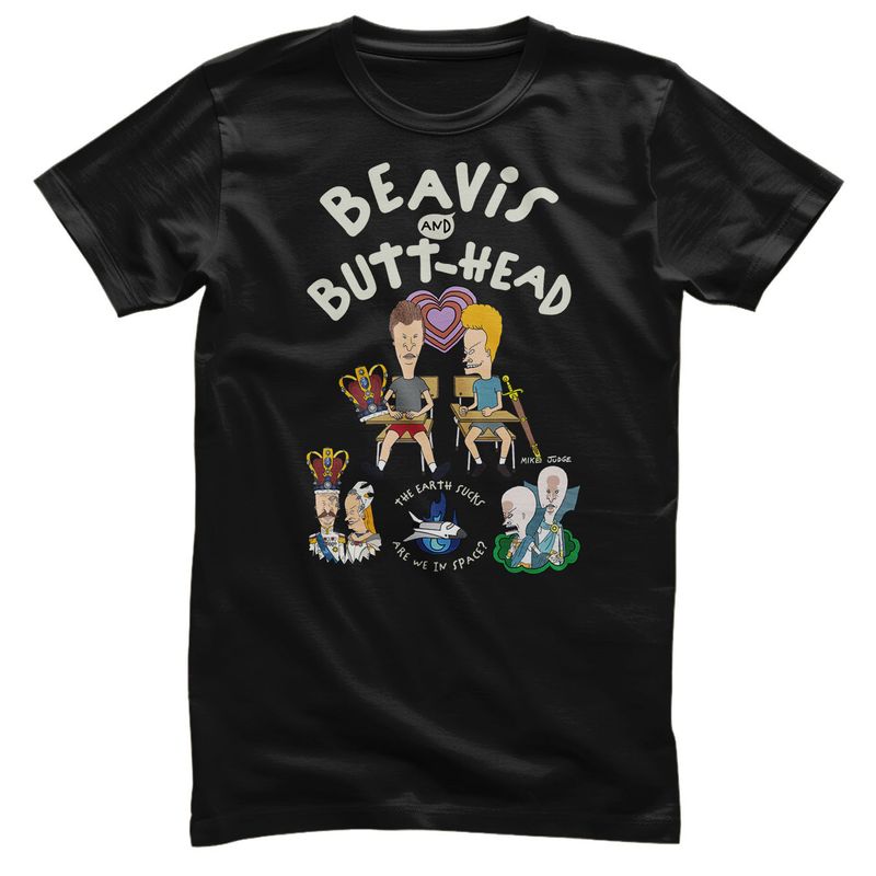 The Earth Sucks Beavis And Butt-Head T-shirt i svart
