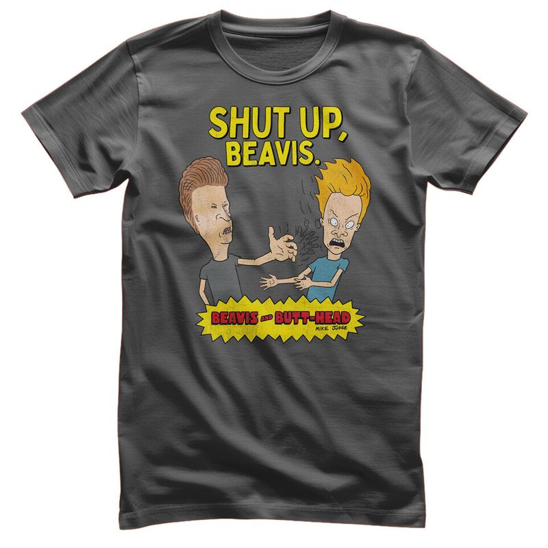 Shut Up Beavis T-shirt i mörkgrå
