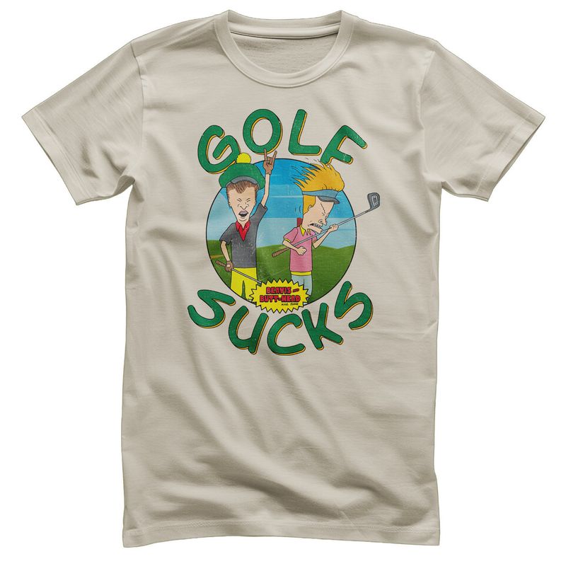 Golf Sucks T-shirt i khaki
