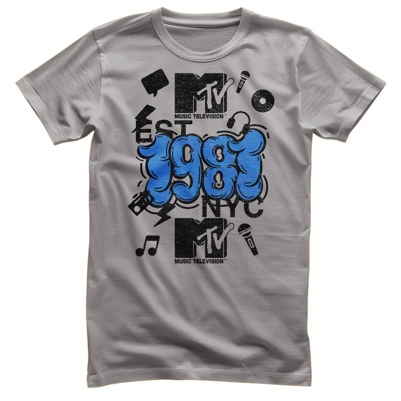 MTV NYC 1981 T-shirt i stormgrey