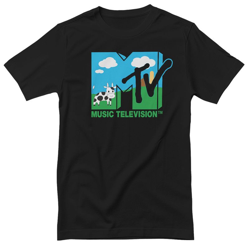 MTV Country Cow Logo T-shirt i svart