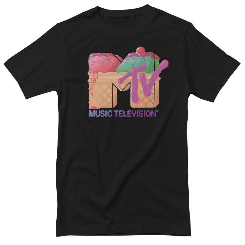 MTV Ice Cream Logo T-shirt i svart