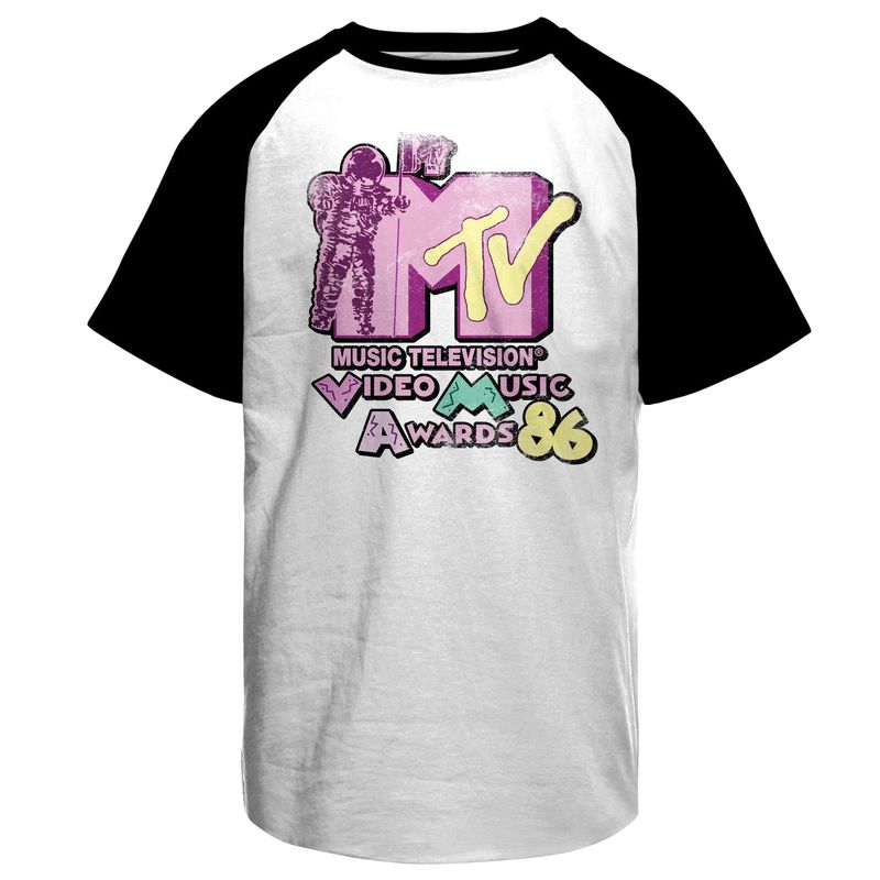 MTV Video Music Awards 86 Baseball T-shirt i whiteblack
