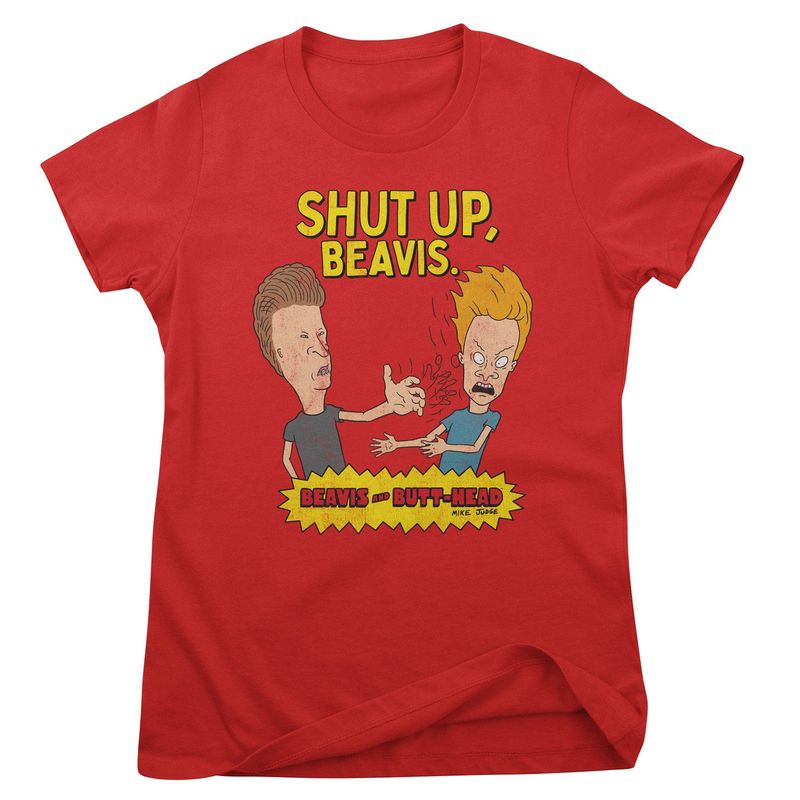 Shut Up Beavis T-shirt dam i röd