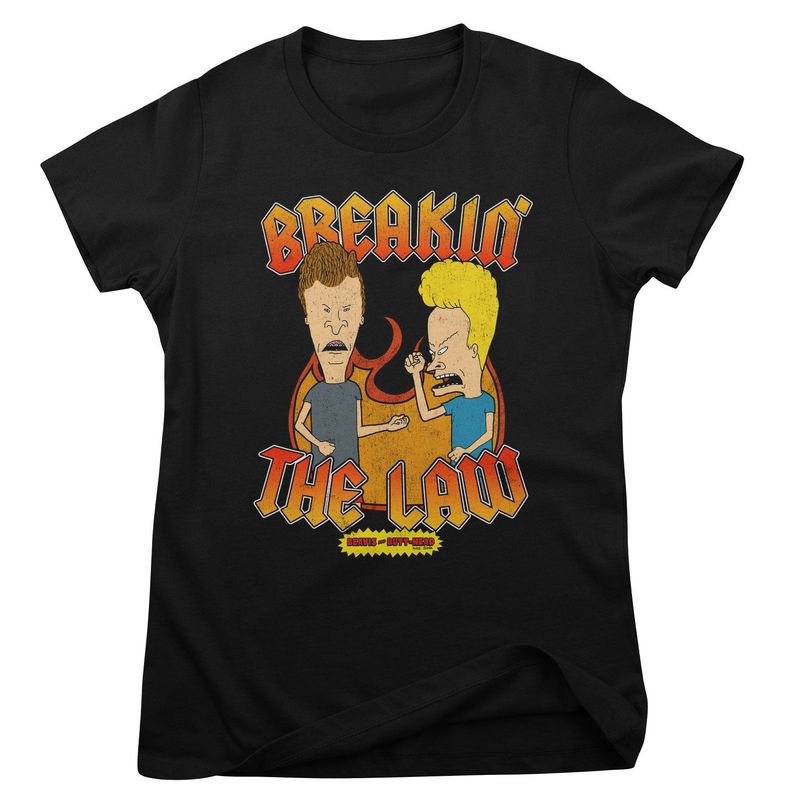 Beavis and Butt-head Breakin' the Law T-shirt dam i svart