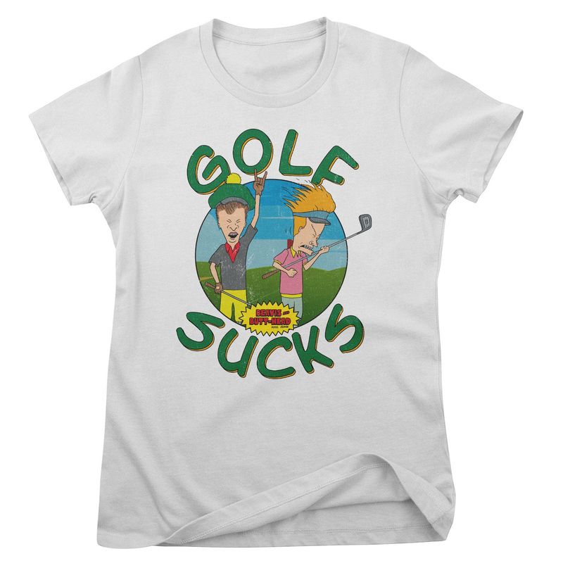 Golf Sucks T-shirt dam i vit