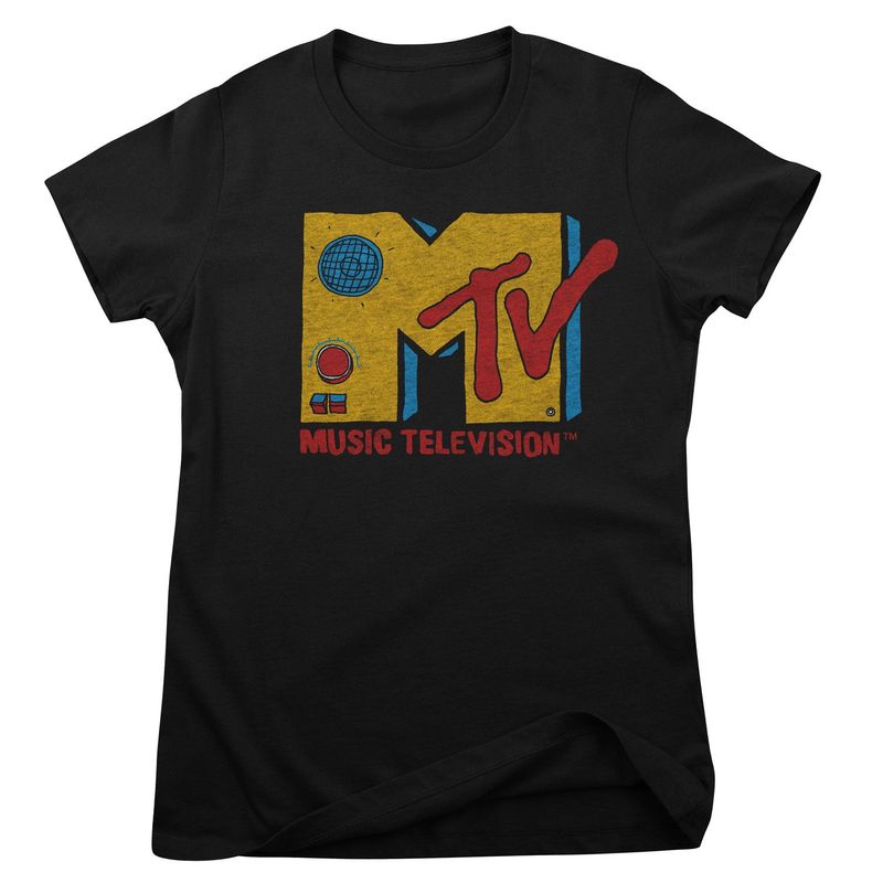 MTV Radio Transistor Logo T-shirt dam i svart