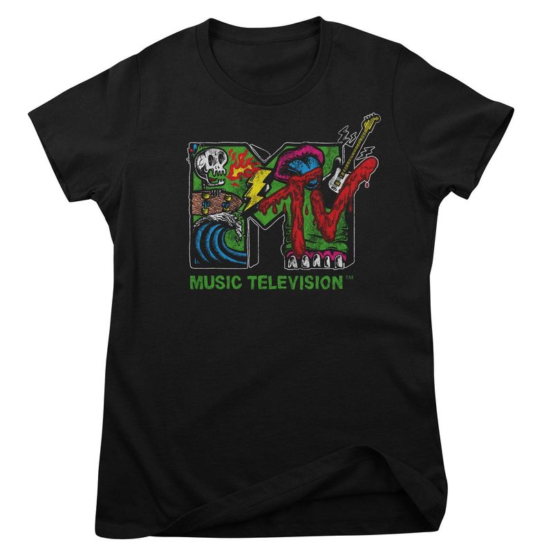 MTV Skate & Punk Logo T-shirt dam i svart