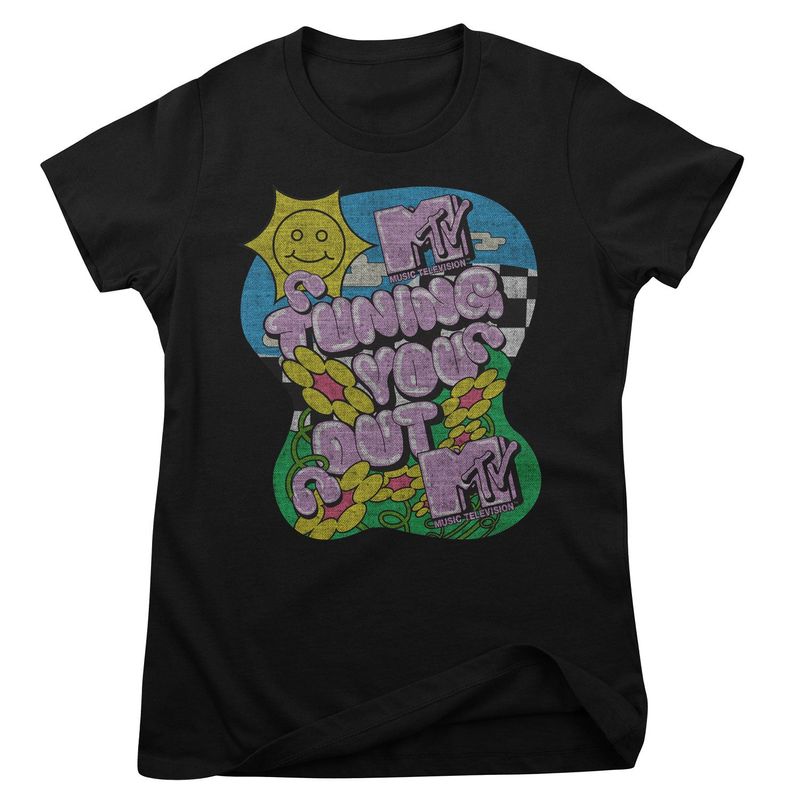 MTV Tuning You Out T-shirt dam i svart