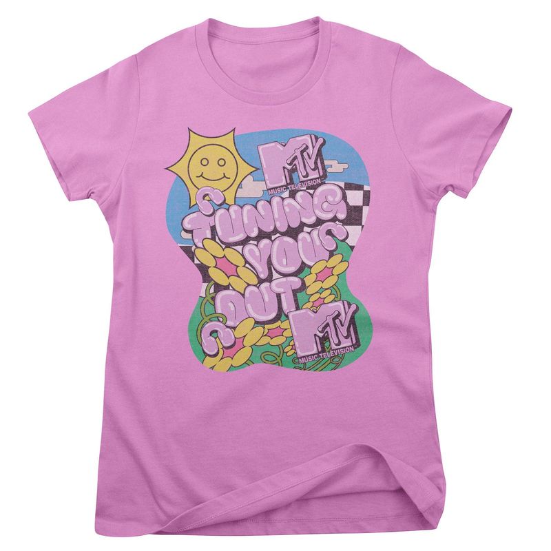 MTV Tuning You Out T-shirt dam i rosa