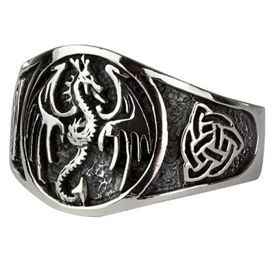 Signetring dragon stainless steel