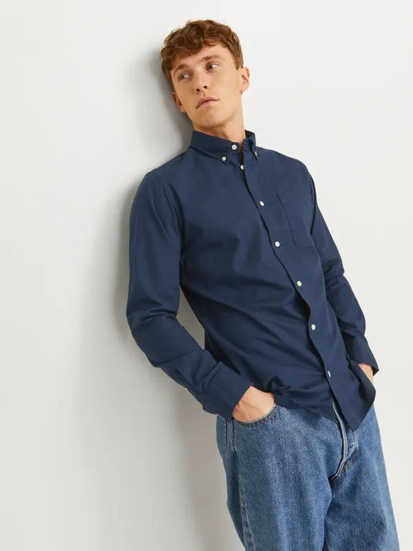 Oxford skjorta slim fit herr