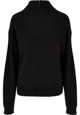 Women's oversized knitted sweater with zipper