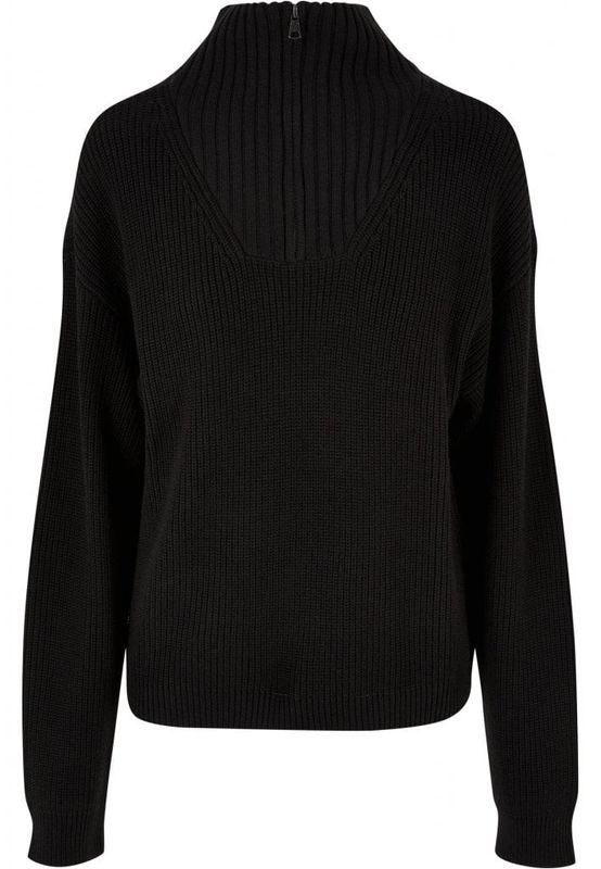 Women's oversized knitted sweater with zipper