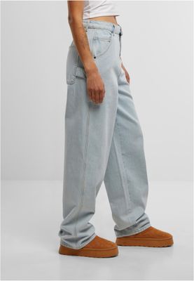 Byxor med dEF Straight oversize – ice blue