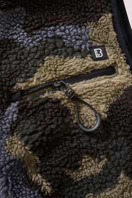 Vest in teddy fleece - darkcamo