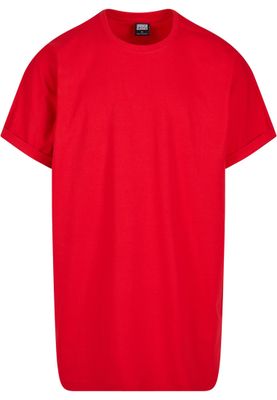 Long Shaped Turnup Tee Cityred