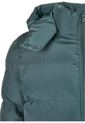 Logotyp bröst Hooded Puffer Jacket för herr – bottlegreen