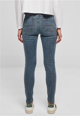 Ladies Mid Waist Skinny Jeans