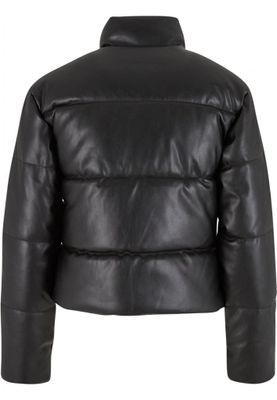 Ladies' puffer jacket in synthetic leather